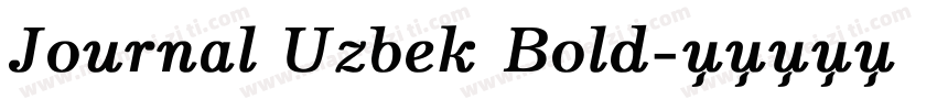 Journal Uzbek Bold字体转换